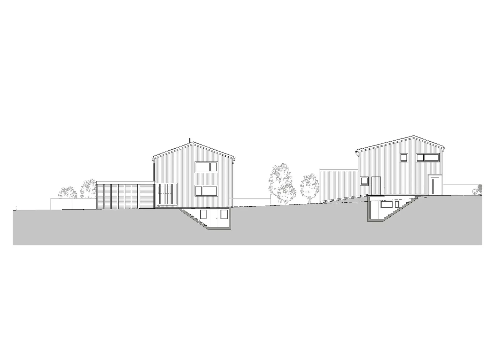 27_Neubau 2 Einfamilienhäuser Haldenstein_Ansicht Nordost